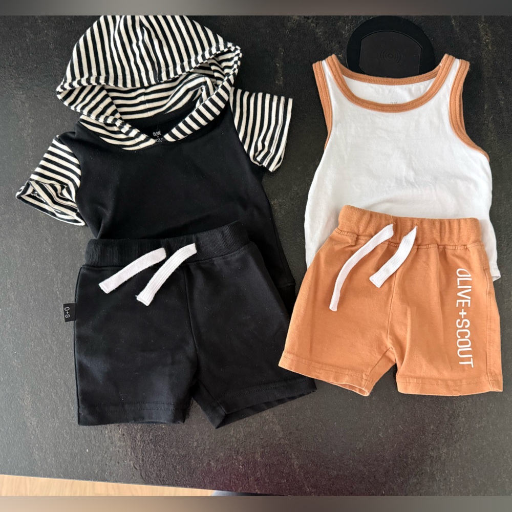 Olive + Scout Kids Matching Set - Black and Tan